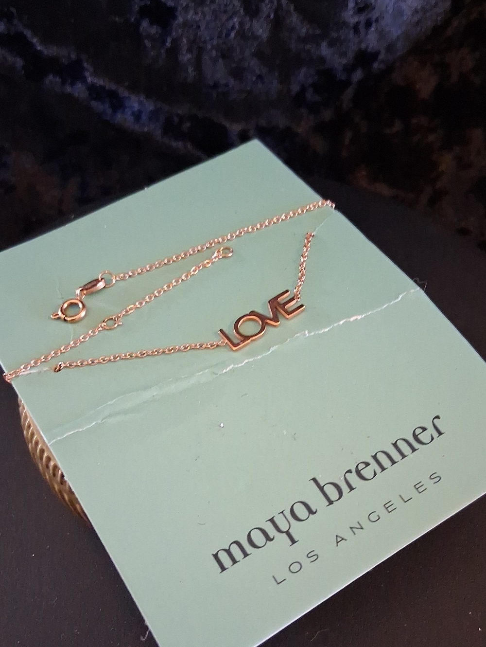 Maya Brenner Gold LOVE Anklet- Women's Jewelry